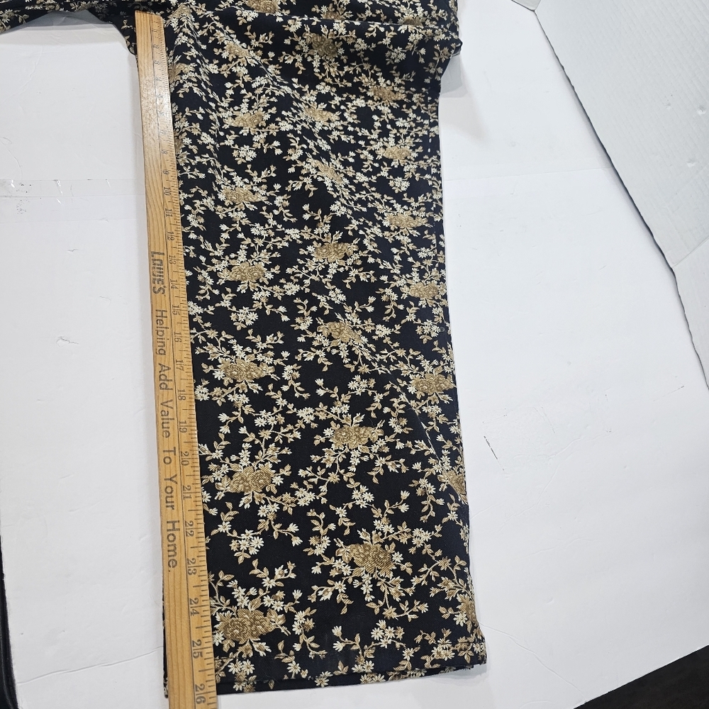 Floral Black and Tan Pants - Picture 9 of 13